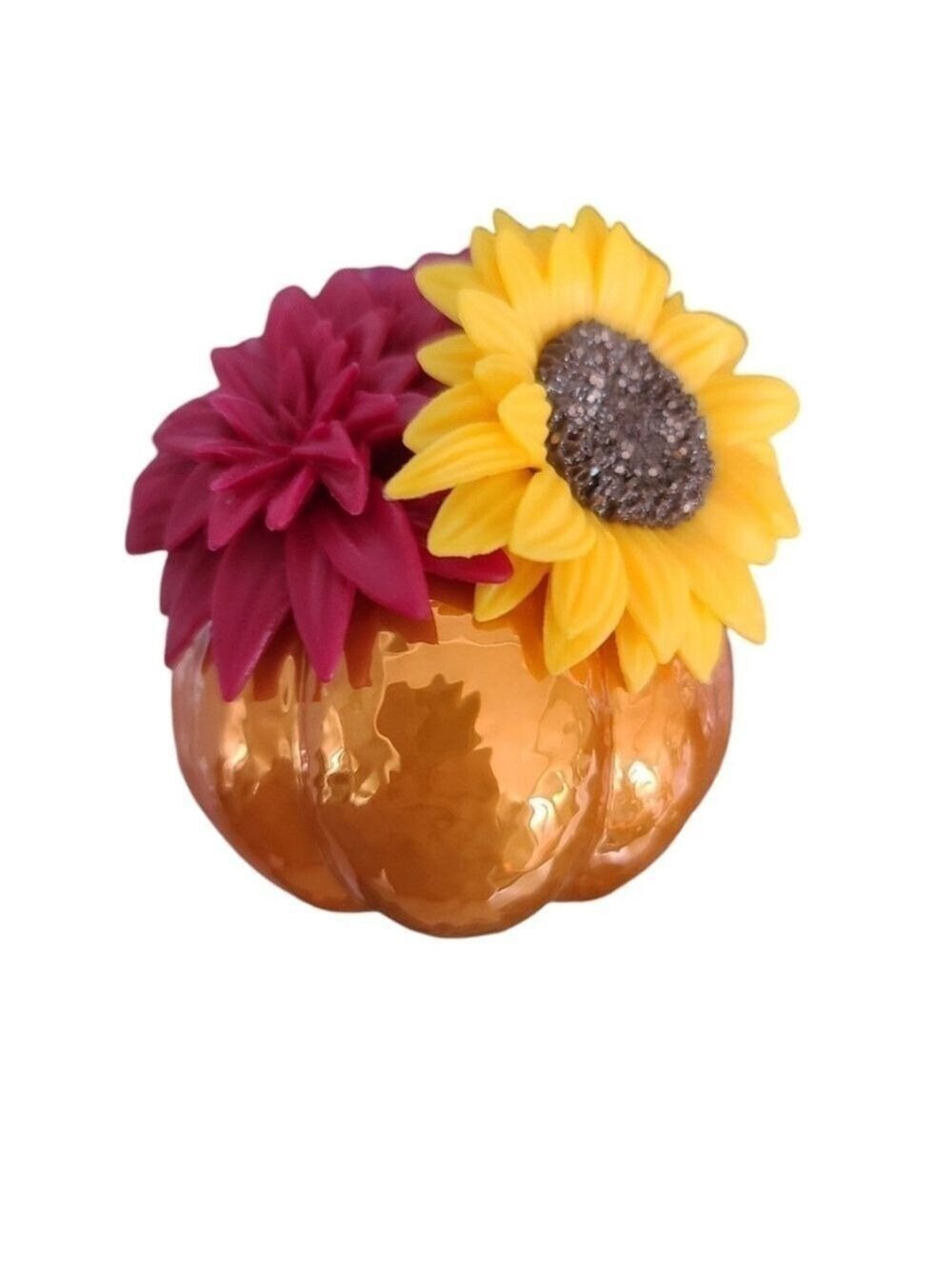 PUMPKIN WITH SUNFLOWER WALLFLOWER PLUG - Picture 3 of 3